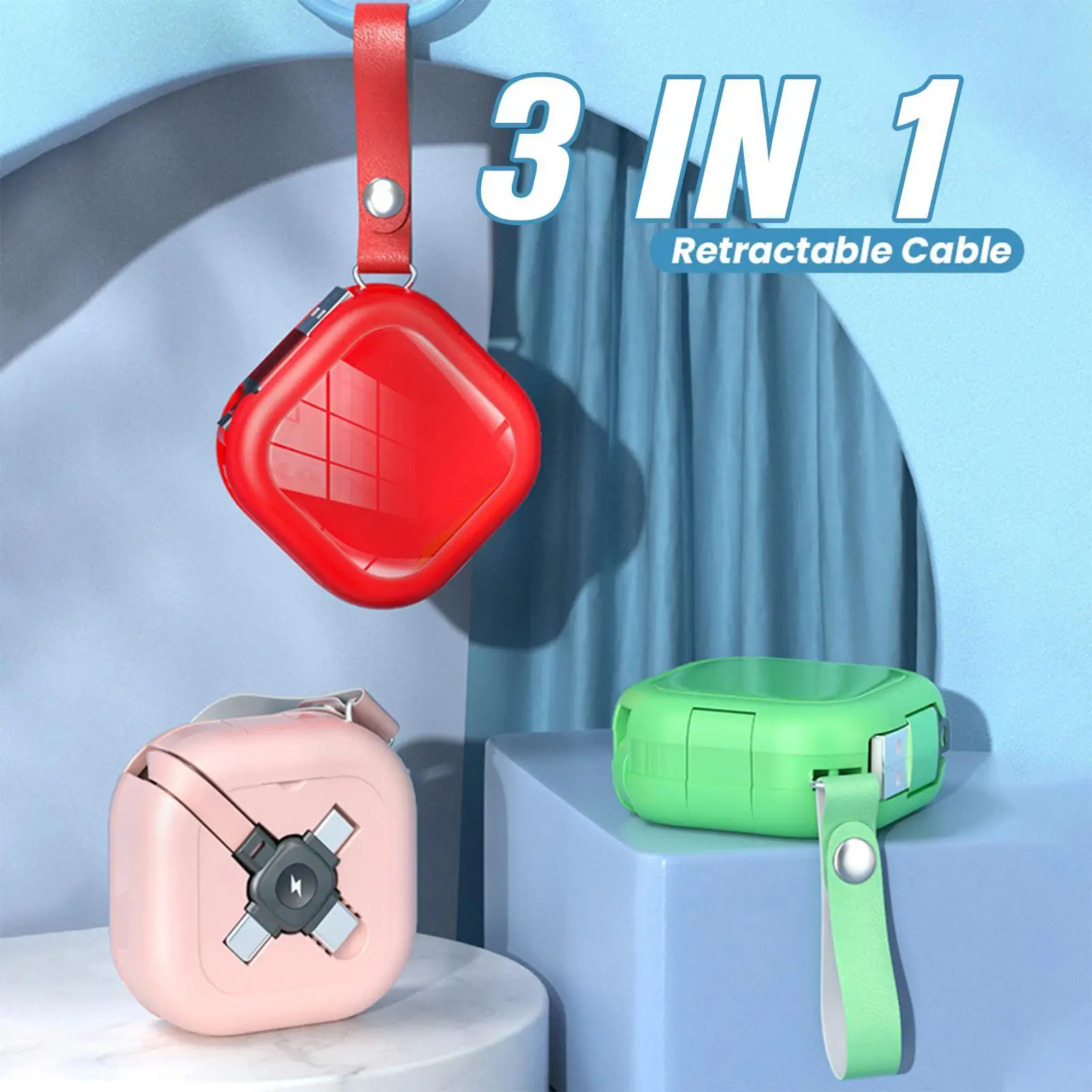 

3 в 1 Выдвижной зарядный кабель USB Type-C Micro USB для Apple Type-c, быстрая зарядка 3 в 1, 2 в 1, портативное зарядное устройство, кабель для передачи данных