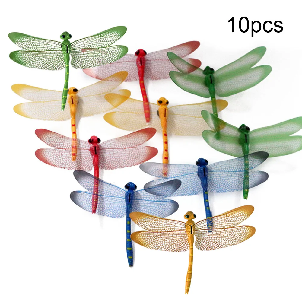 

10Pcs Butterfly Dragonfly Ladybird Room Wall Decoration Fridge Magnets Stickers Multifunction PVC Three-Dimensional Wallpaper