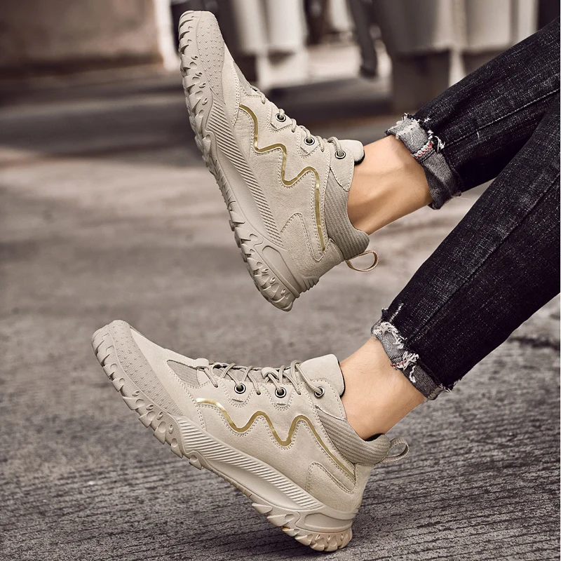 GR-87133 MARTIN BOOTS WALKING SHOES MEN'S HUNTING BOOTS TACTICAL SHOES DESERT COMBAT ANKLE LEATHER MOUNTAINEERING SHOES