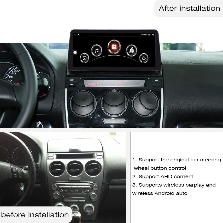 Для Mazda 6 Atenza 2004-2015 восьмиядерный автомобильный навигатор радиоприемник CarPlay