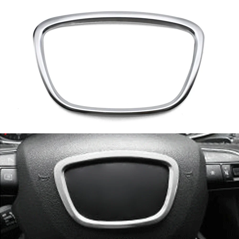 

Для Audi A4 B6 B7 B8 A6 C6 A5 Q7 Q5 A3 A4L A8L A6L Автомобильный чехол на руль с центральным логотипом, рамка, наклейки для интерьера, автомобильные аксессуары