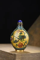 4 tibetan temple collection old bronze cloisonne enamel insect pattern aromatherapy snuff bottle ornament town house exorcism
