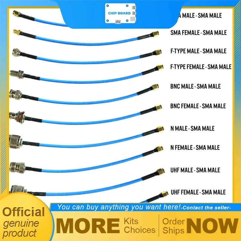 Фото RTL-SDR Blog SMA Male to SMA BNC Type N Type F UHF M+F RG402 Комплект адаптеров с косичками 20 см, 10 шт. №2