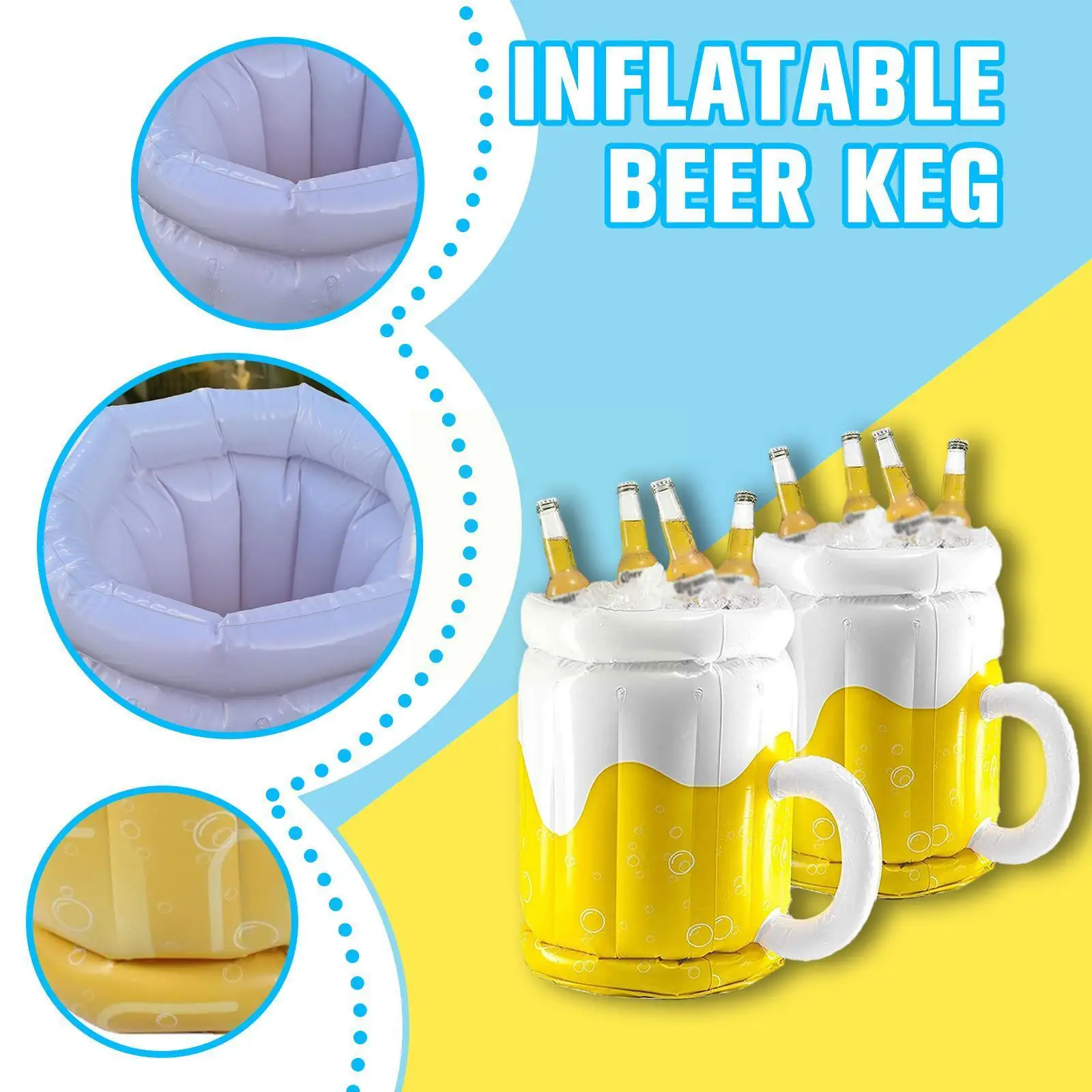 

Новинка, надувные пивные кружки из ПВХ, охладители, летнее пляжное кресло, товары для бара, холодное ледявечерние праздничное бытовое кресл...