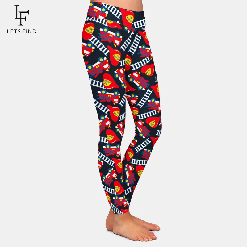 2019 New Fashion Women Black Leggings 3D Printing  Milk Silk High Waist  Casual Stretch Trouser Pants