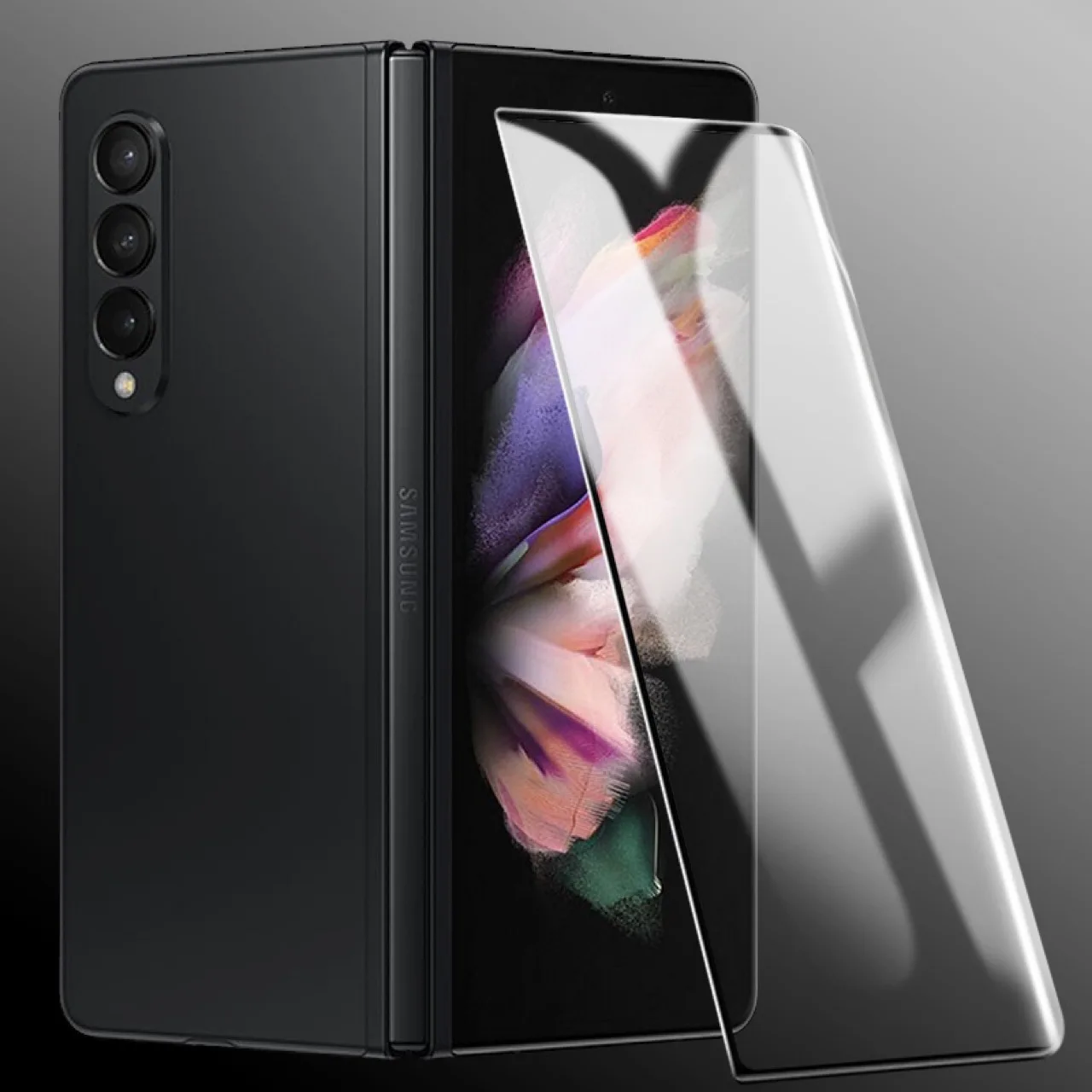 

Закаленное стекло для Samsung Galaxy Z Fold 3, Защитная пленка с фиолетовым светом для Z Fold3