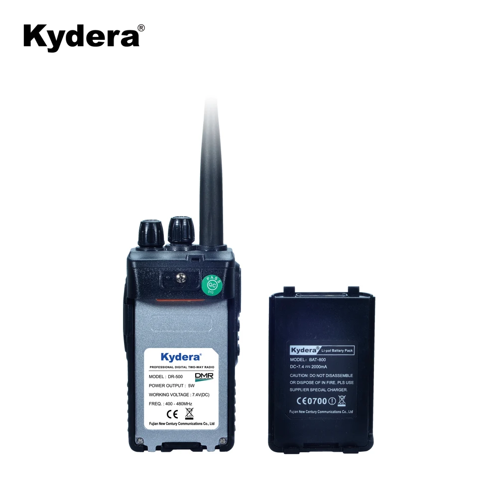 Kydera DR500 Портативный FM-радиопередатчик DMR 5 Вт со светодиодным дисплеем Рация с