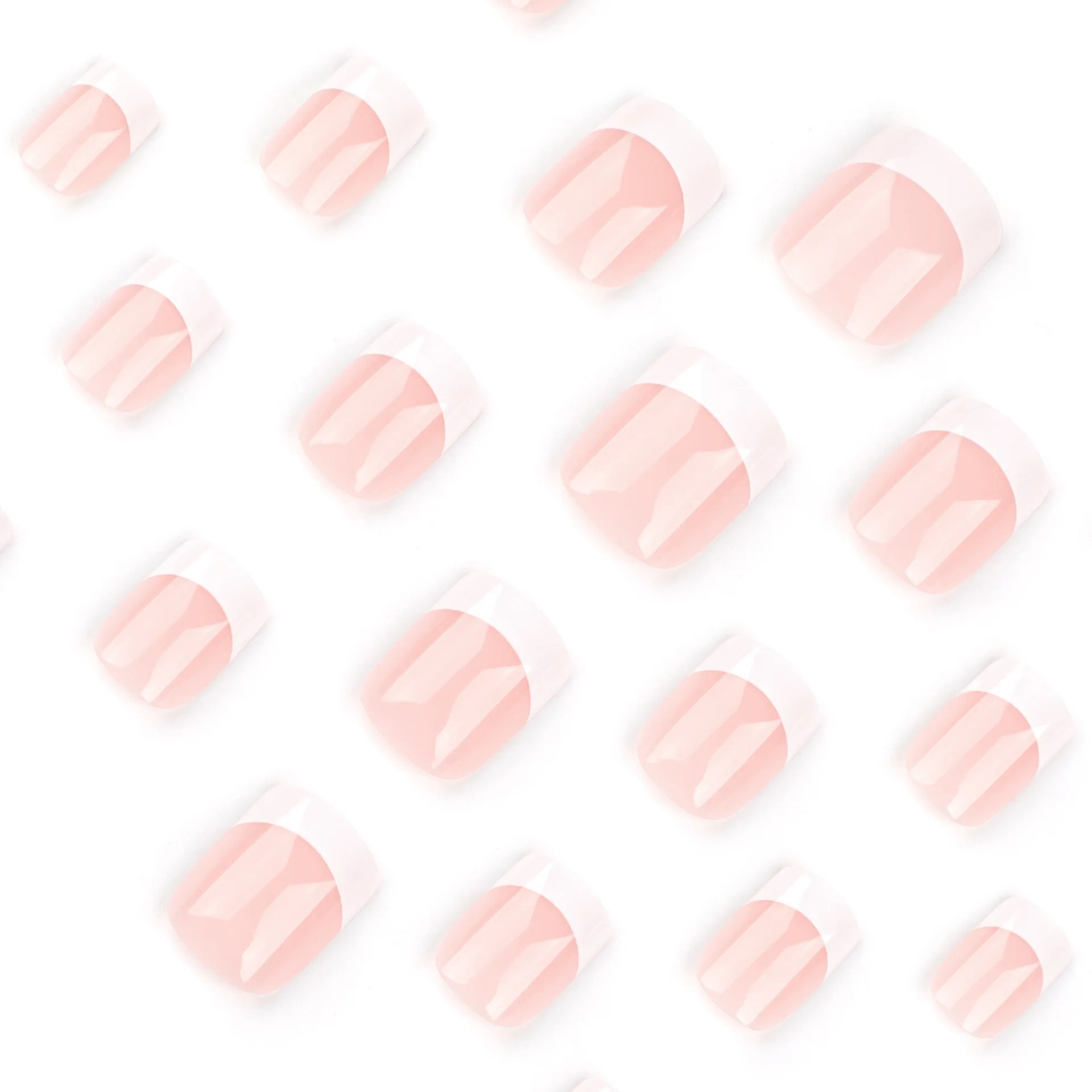 24 шт./коробка накладные ногти с белыми краями