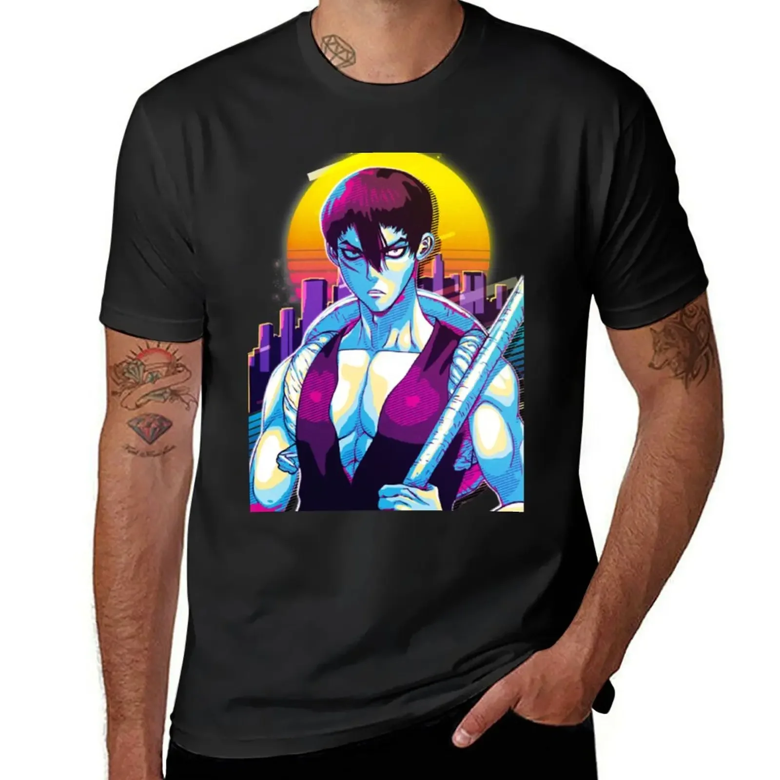 Футболка с японским аниме Dr. Stone Kinro рубашки винтажные для мужчин