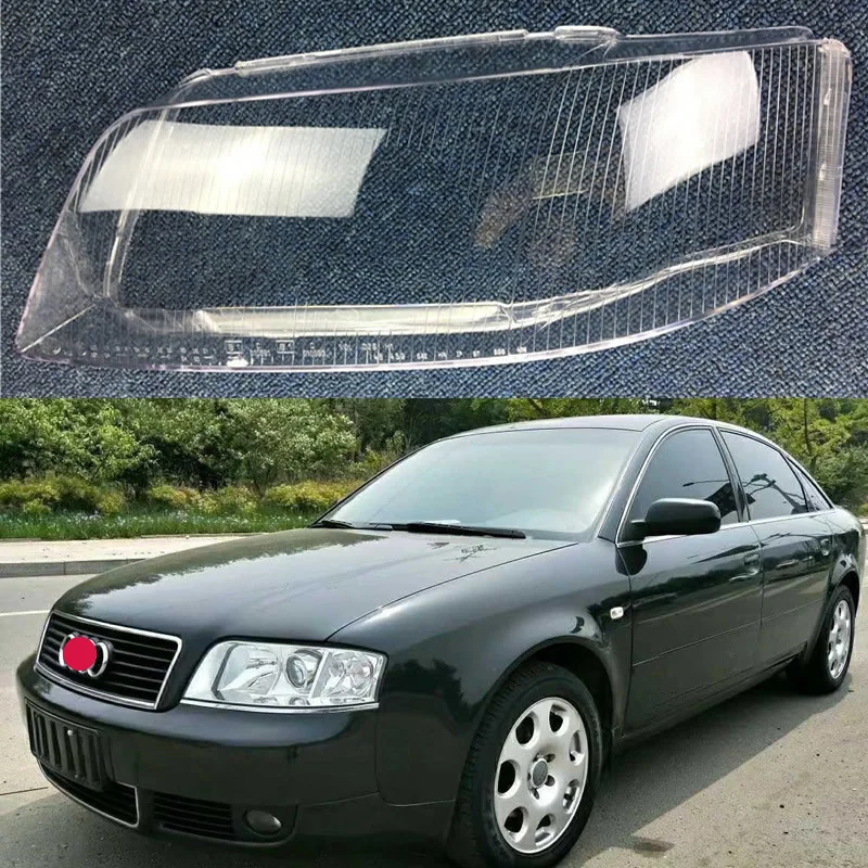 

For Audi A6 1999 -2002 car accsesories Headlamp Cover Transparent Headlight Shell Lens Plexiglass Original Lampshade