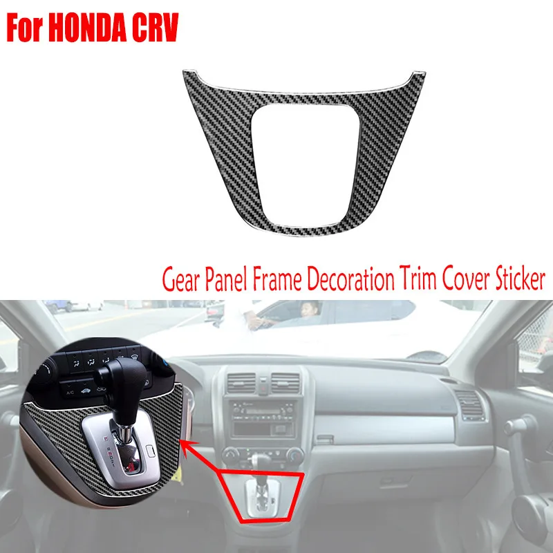 

Автомобильные аксессуары из настоящего углеродного волокна для Honda CRV 2007-2011, детали для интерьера, декоративная рамка для панели шестеренок,...