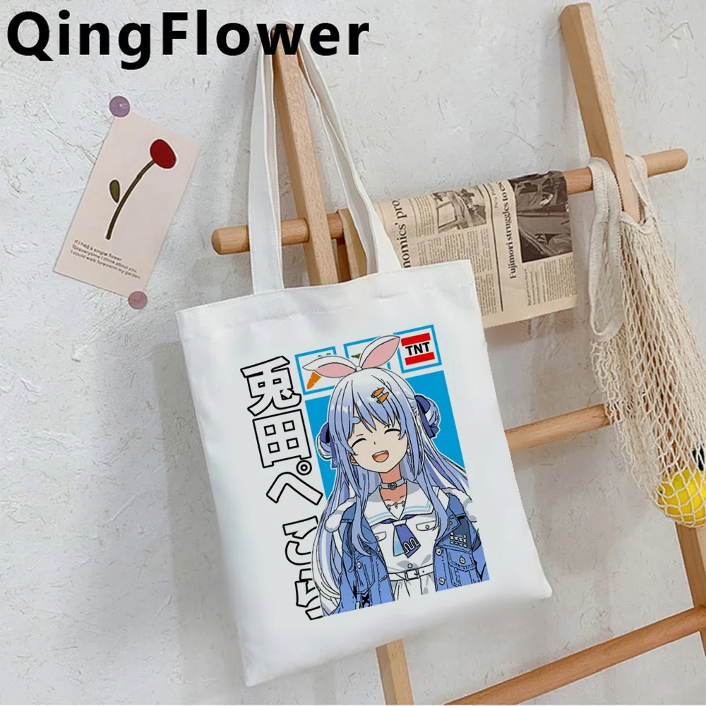 

Сумка для покупок Hololive, Джутовая сумка, Холщовая Сумка-тоут, сумка, тканая сумка-тоут ecobag на заказ