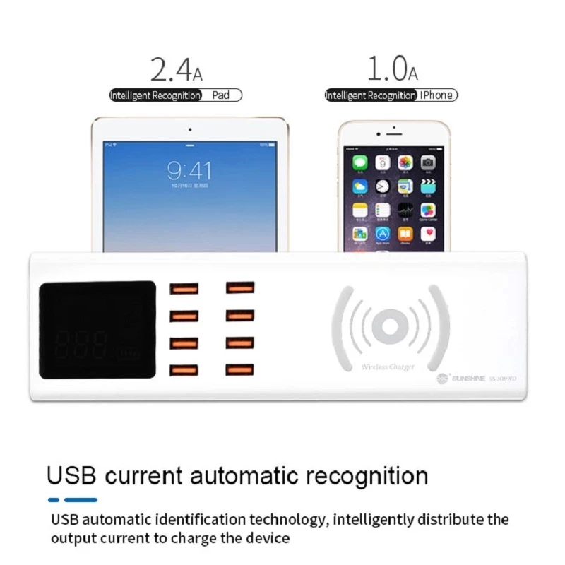 Умное Беспроводное зарядное устройство с 8 USB-портами | Инструменты