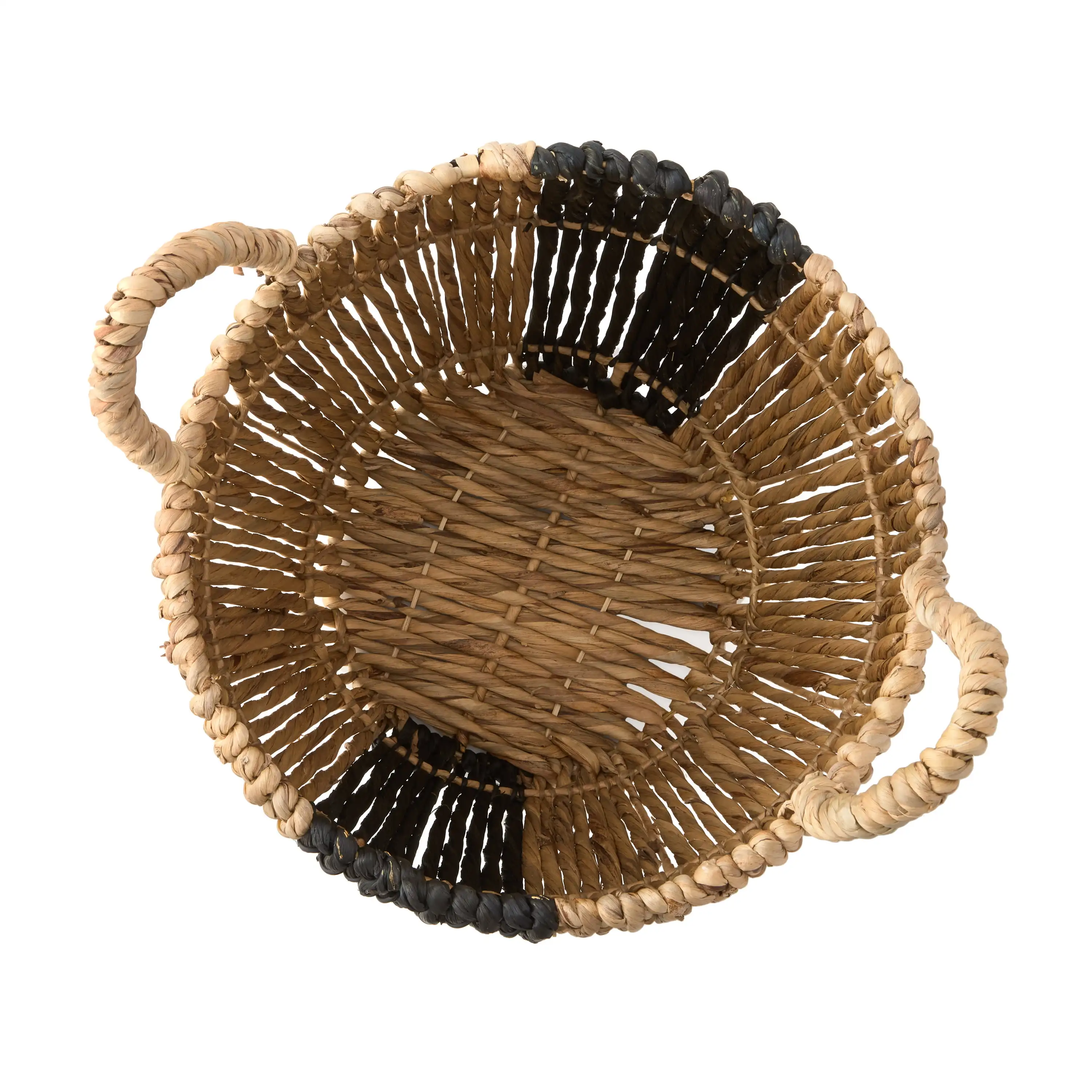 

Dave & Jenny Marrs for Better Homes & Gardens Natural and Black Water Hyacinth Baskets, Set of 2