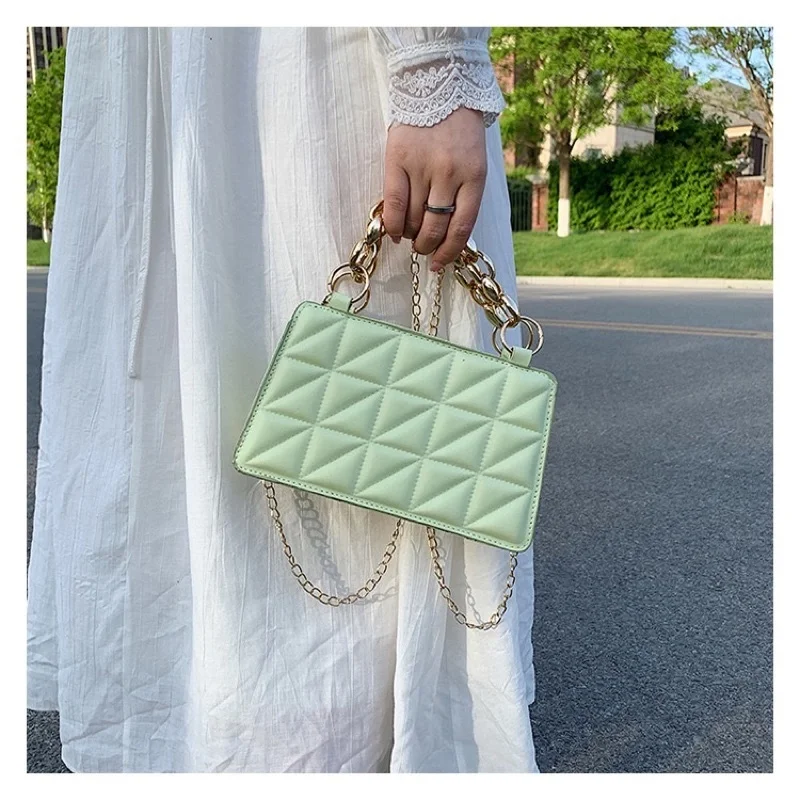 Girl's PU Leather Messenger Ba Woman Solid Color Tote Bag Women's Small Shoulder Bag