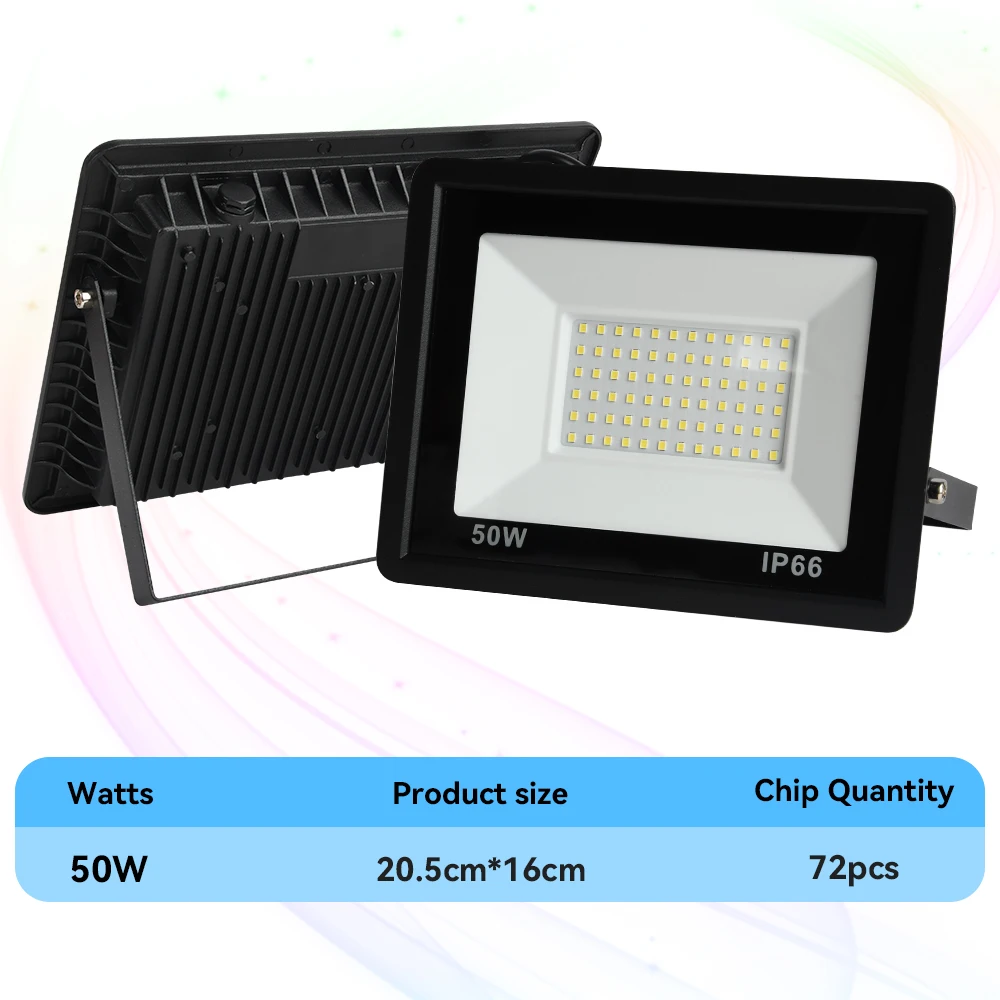 

Светодиодный прожектор D 100Вт/50Вт холодный свет IP66