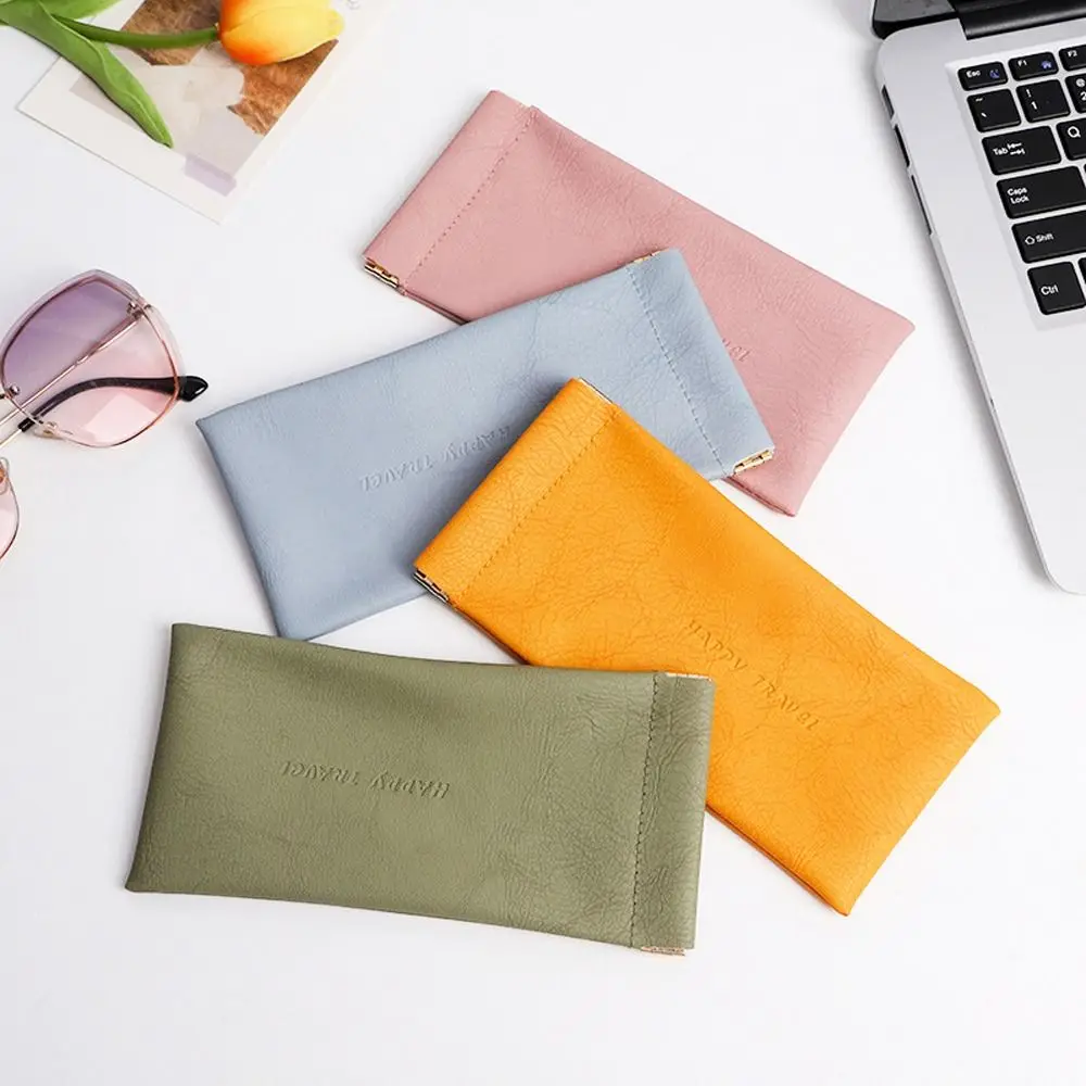 

PU Leather Make Up Bags Letter Coin Purses Ins Sunglass Organizer for Women Men Children