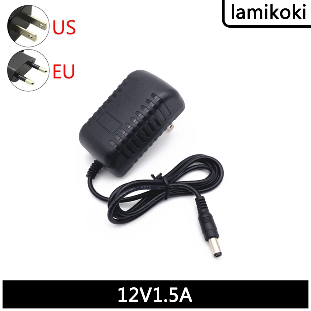 

DC 12V 1.5A Power Adapter Switching Power Supply 12V 1500mA Router Model Power Cord