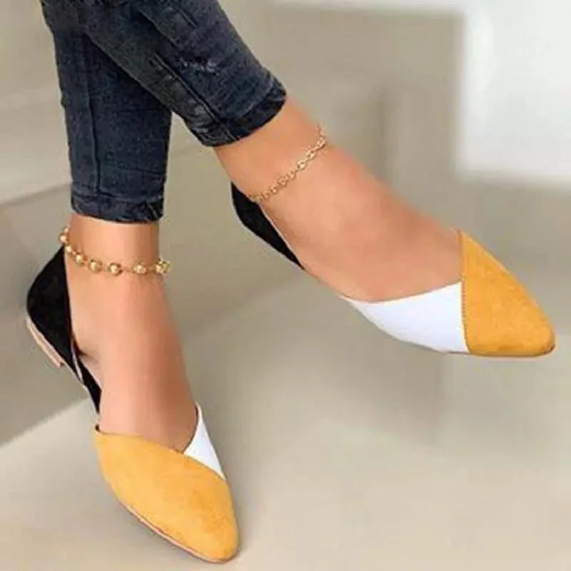 

Autumn Women's Casual Fashion Flat Sandalias Mixed Color Pointed Non-slip Ladies Office Outdoor Light Sandals Women Flat Shoes