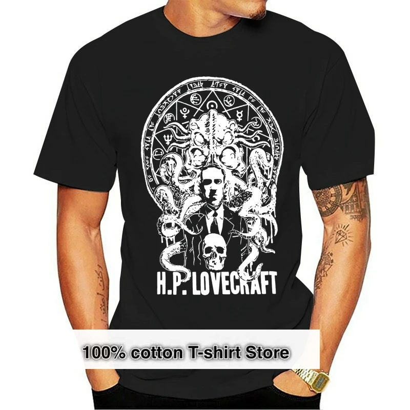 

H.P. Облегающая футболка Lovecraft Cthulhu с изображением страшной фантастики