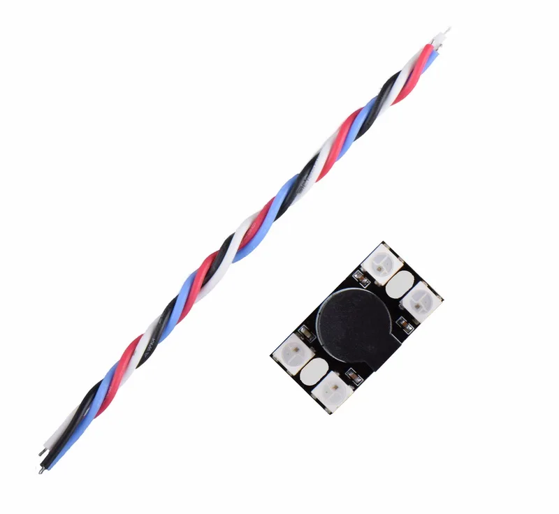 

Активный зуммер bz110db _ WS2812 27x14x11 мм 5 в 110 дБ с программируемыми 4 светодиодами WS2812 для F3 F4 F7 FPV гоночных дронов DIY задний фонарь
