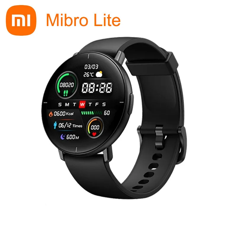 

Oryginalny inteligentny zegarek Mibro Lite 1.3 "ekran Amoled Bluetooth 5.0 wielojęzyczny 10 dni żywotność baterii SmartWatch