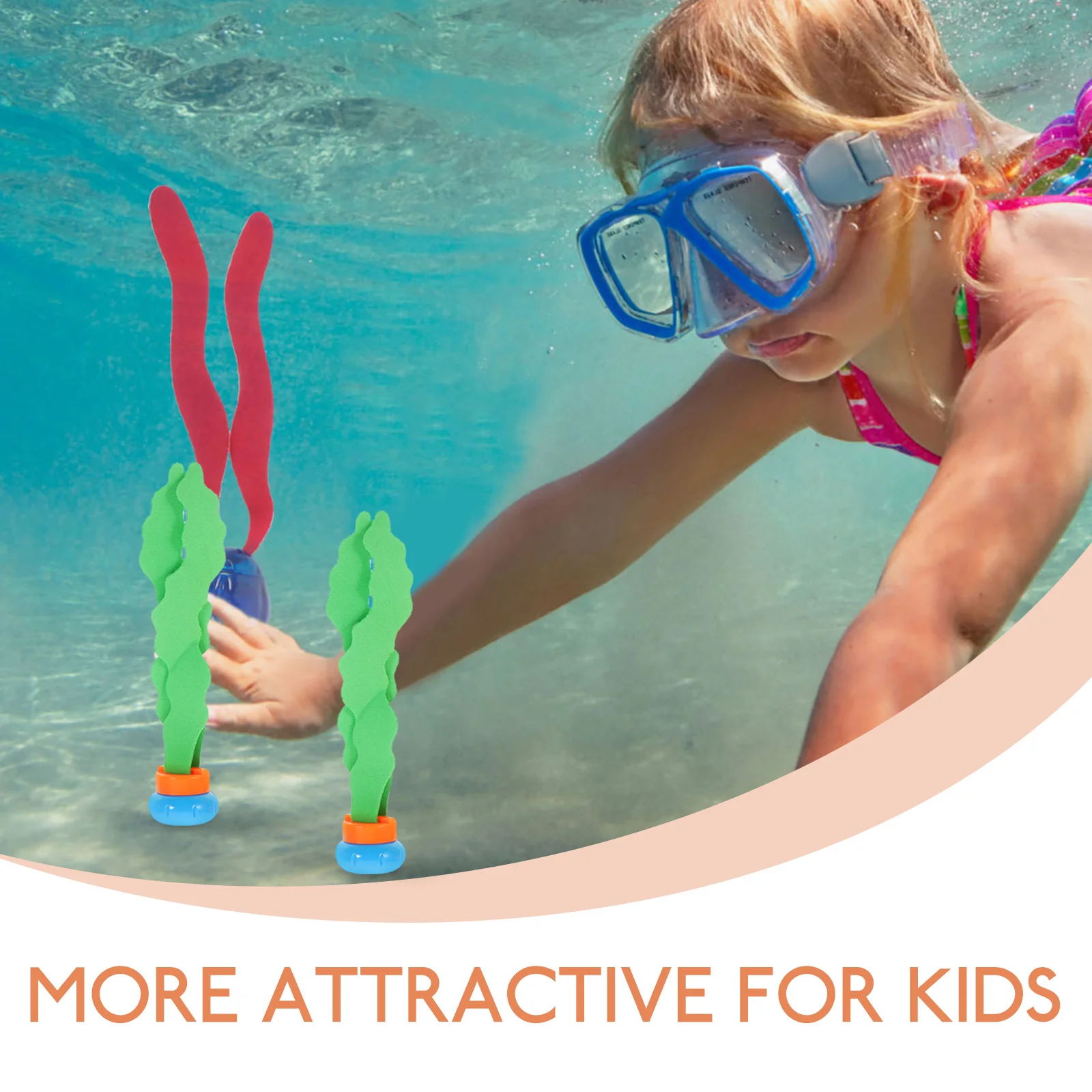 6 шт. детский бассейн водная игра игрушка подводное кольцо из морских водорослей