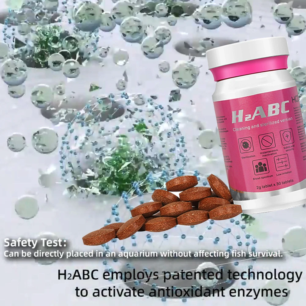 Фото Таблетки H2ABC с активными водородными пузырьками для активации антиоксидантных ферментов, для китайской процедуры замачивания и мытья ног. №2