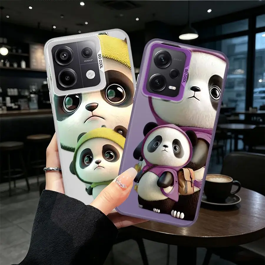 Фото Чехол для Xiaomi Poco C51 C50 F3 GT X3 NFC X3 Pro F4 X5, задняя крышка для телефона с рисунком панды №3