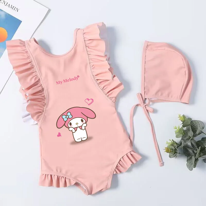 Детский купальник My Melody летний пляжный костюм детская одежда цельный бикини