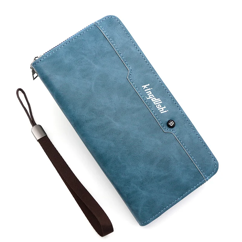 2023 New Men Wallet Business ID Card Bag Slim Fashion Women Purse High Quality Phone Pocket Clip PU Bank Money Long Purses