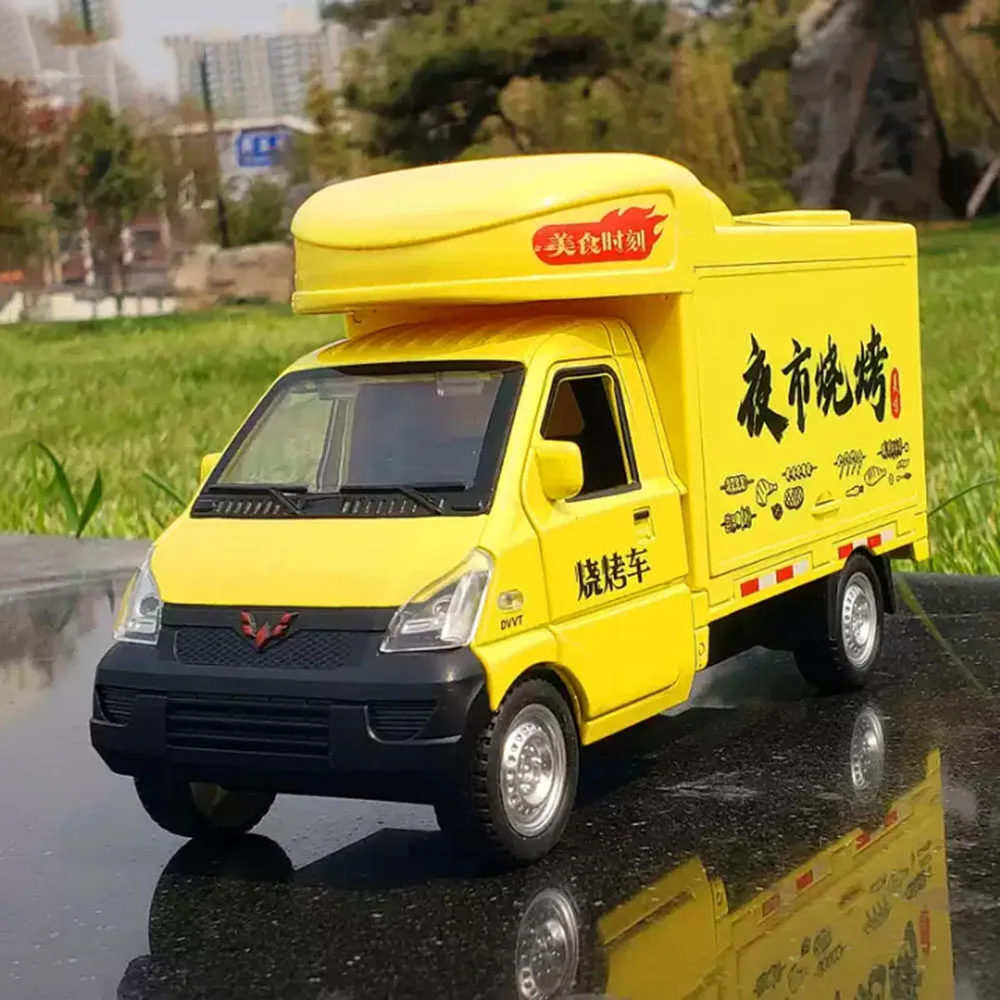 1:24 Wuling Rongguang из сплава литая под давлением игрушечная машинка миниатюрная модель