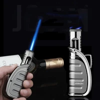 jobon creative gas lighter metal cigar windproof lighter blue flame straight to moxibustion cigarette lighter butane gas lighter