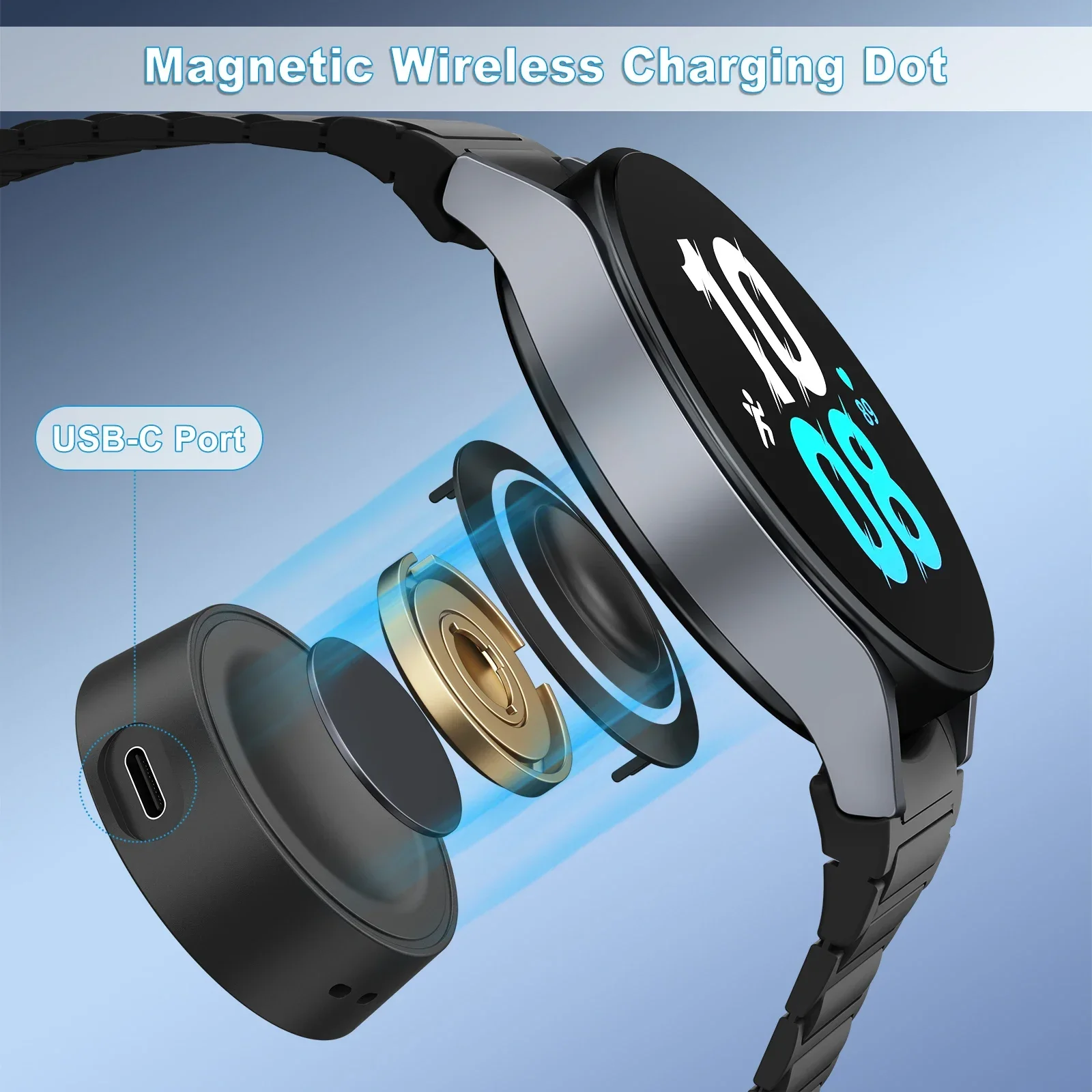 Магнитное зарядное устройство IEOVIEE для Samsung Galaxy Watch 7/6/5/4