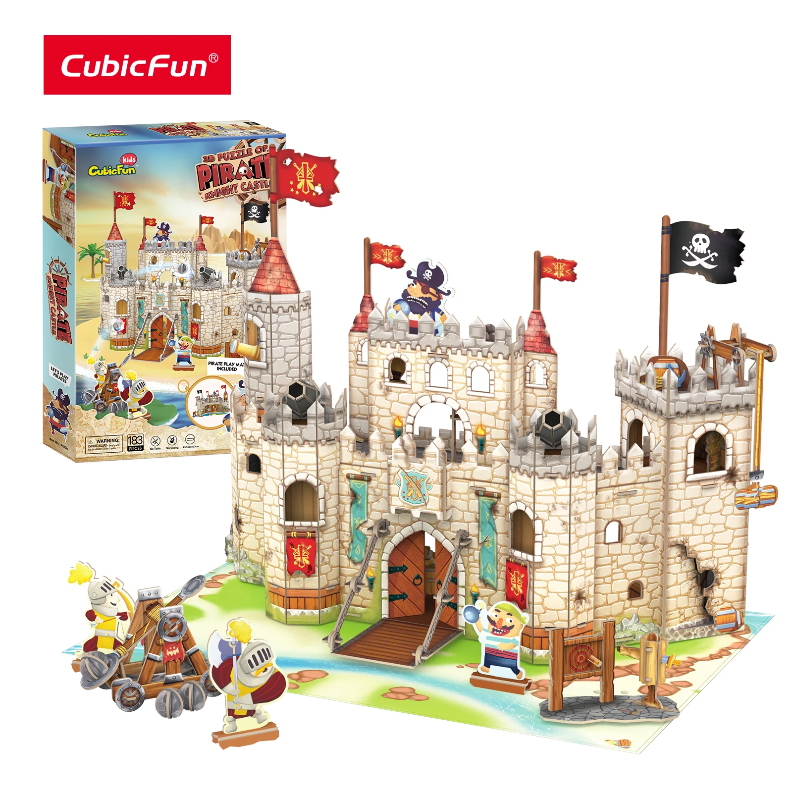 Cubicfun AliExpress 12th Anniv. Ограниченное предложение P832h пиратский корабль и пляж