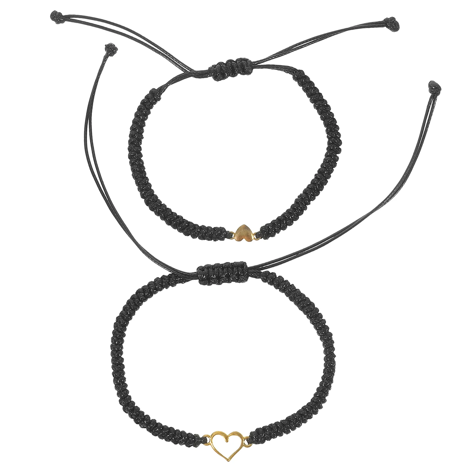 Набор браслетов с сердечками для матери и ребенка тканые ко Дню мужские женские