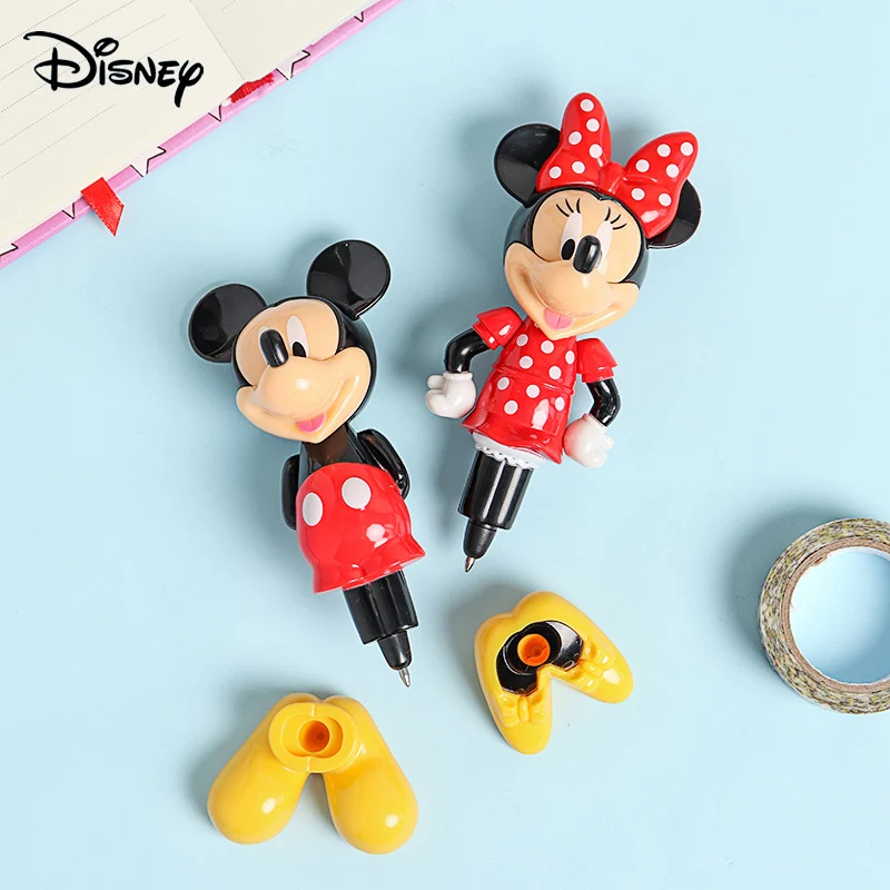 

Disney Mickey Minnie Cartoon 3d Character Standing Biros Three-dimensional Shape Creative Pen Cute Student Writing Stationery