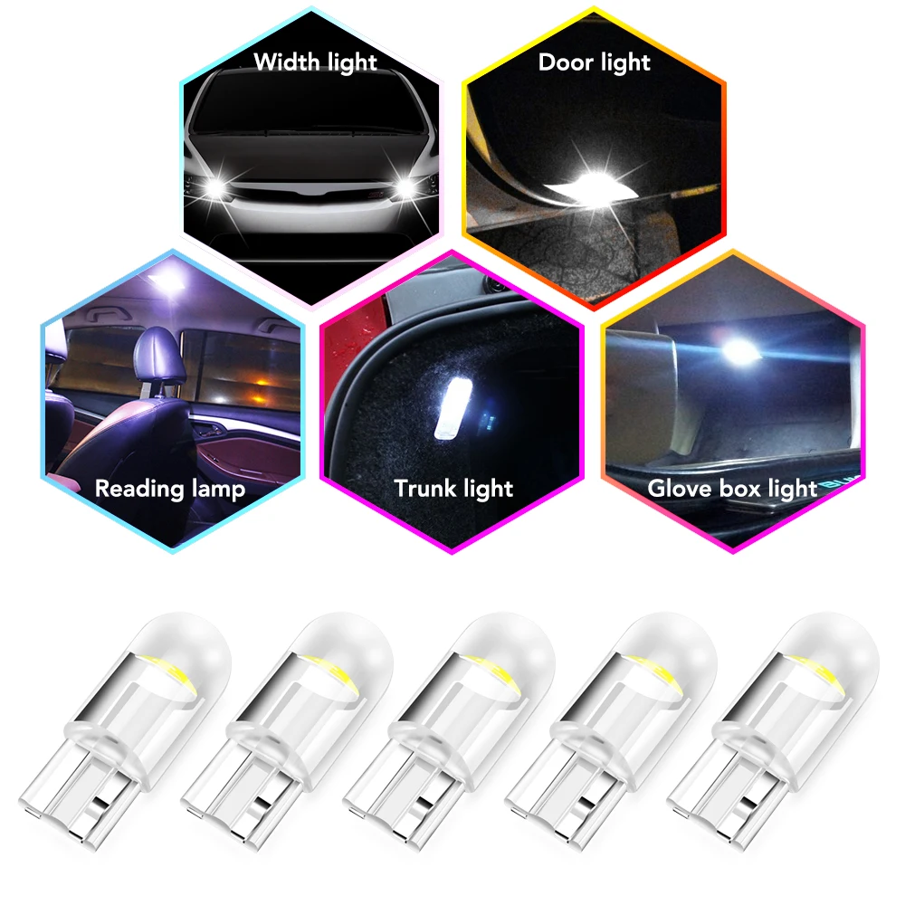 5PCS T10 W5W New Super Bright LED Car Parking Lights For Kia Sportage KX5 Mazda CX-4 Hyundai Tucson Seat Ateca Fiat 500