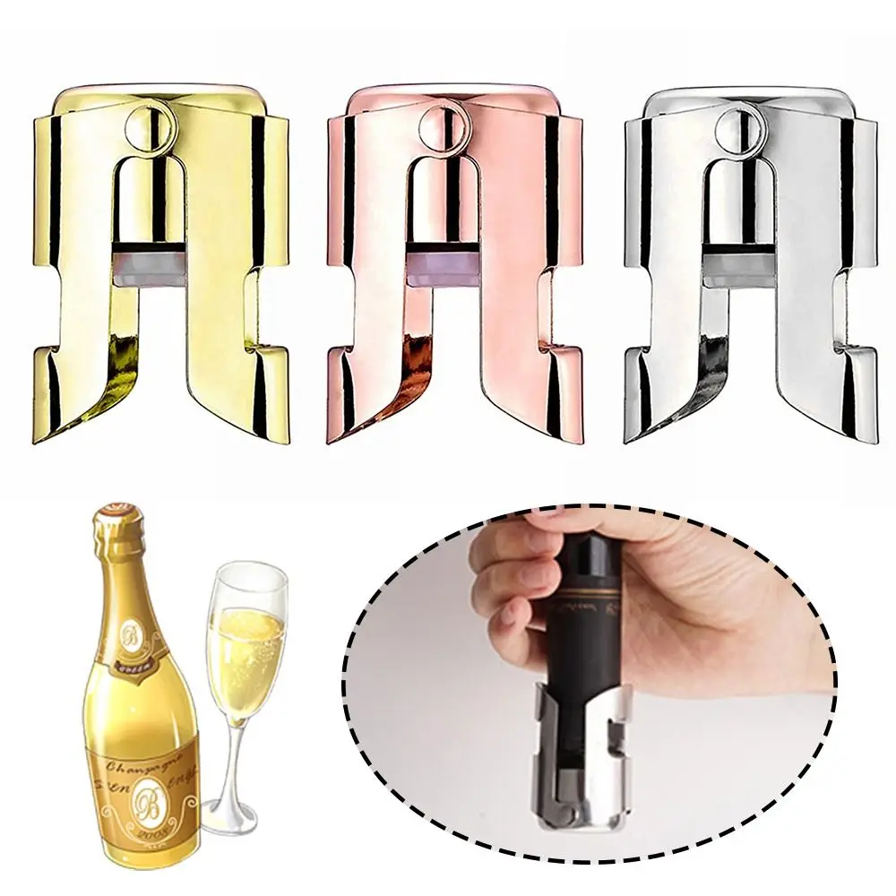 

1/2PCS Hot Sparkling Prosecco Small Tools Stainless Steel Champagne Stopper Wine Resealer Bottle Sealer Sealing Stopper