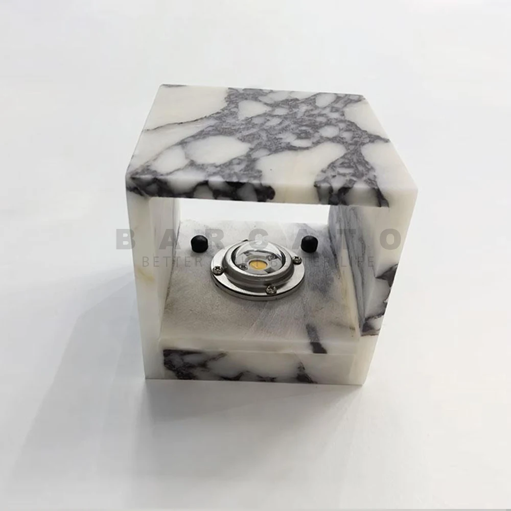 Современный натуральный мраморный настенный светильник медь фойе вилла проход