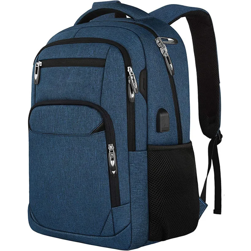 

Male Business Travel Anti Theft 15.6 Inch Laptops Backpack With USB Charging Port College School Computer Bag For Men Fits