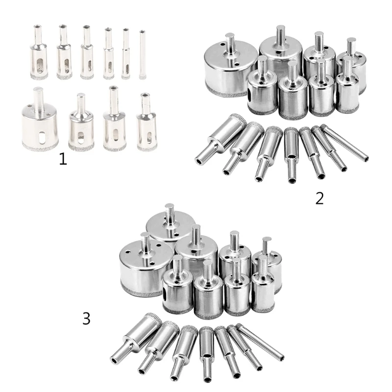 

C7AD Diamond Drill Bit Set Tile Drilling Bits Drill Tools for Making Holes on Marbl