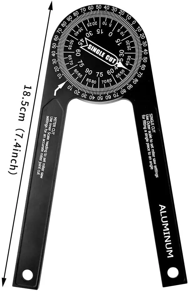 

Miter Saw Protractor Woodworking Scale Accurate Laser-Inside Outside Angle Finder Gauge Ruler Inclinometer Measuring Tool Device