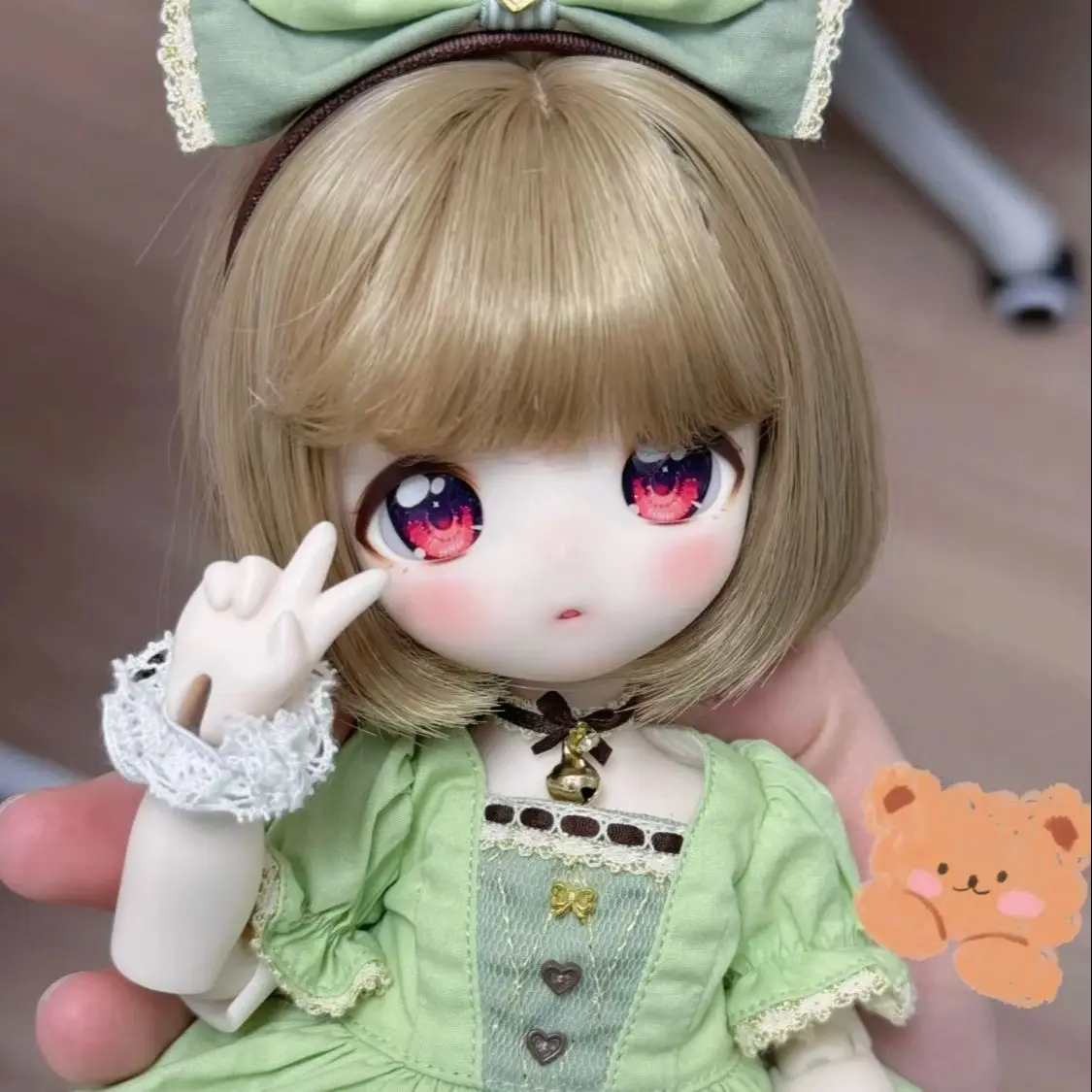 Gaoshundoll 1/6 Ruru ob24 аниме смола для лица Qbaby blythe MDD VOLKS DIY тренировочная голова макияжа