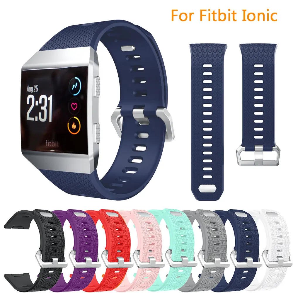 silicone Watch band soft for Fitbit Ionic Watchbands Replacement Smart Watch Accessories Wrist Strap 2 Size