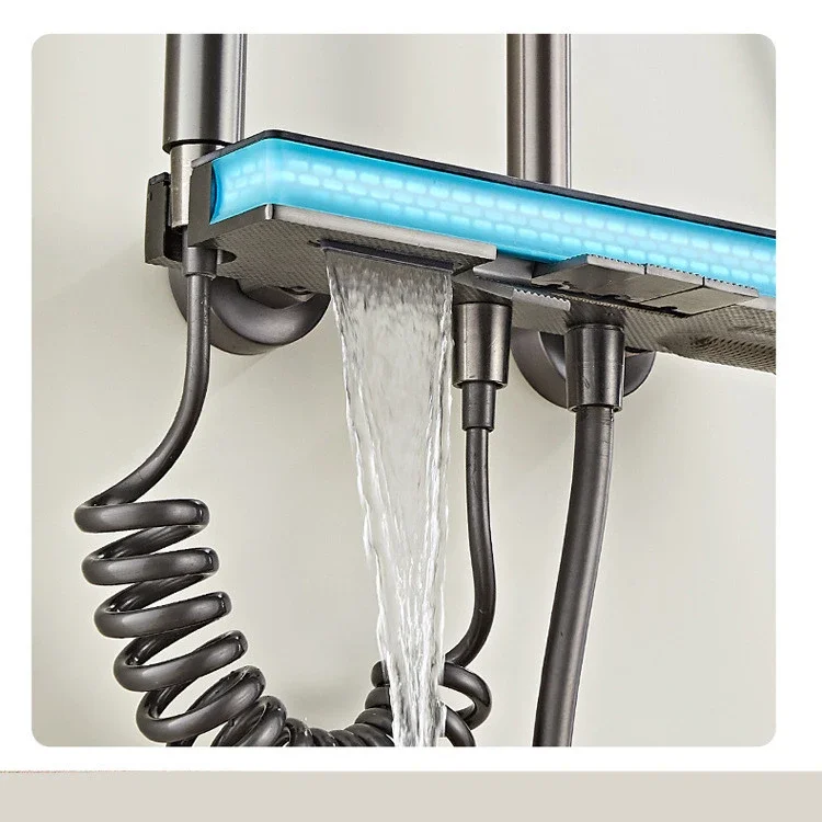 HUNNISE пианино цифровой набор для душа ванной комнаты качественный латунный