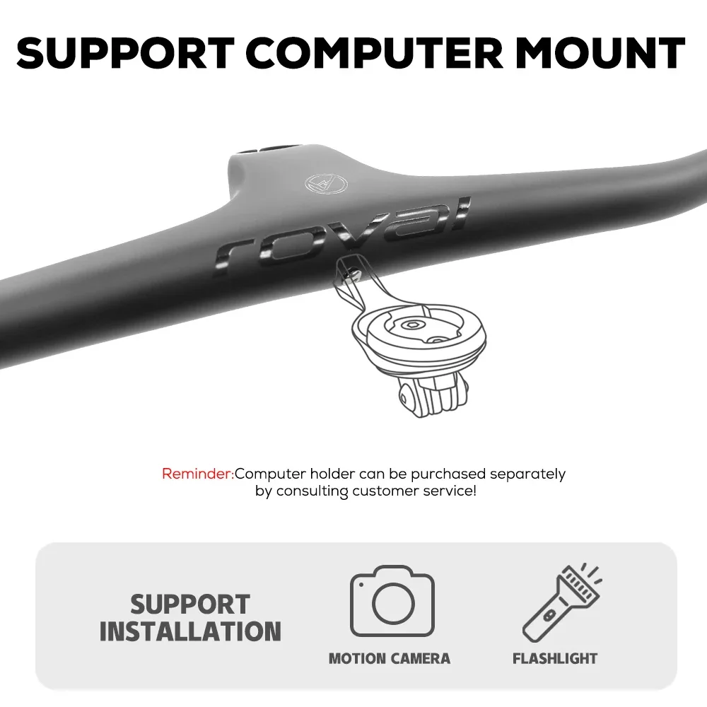 Встроенный карбоновый руль ROVAL MTB T1000 2024 28 6 мм 10 градусов вынос 70/80/90/100