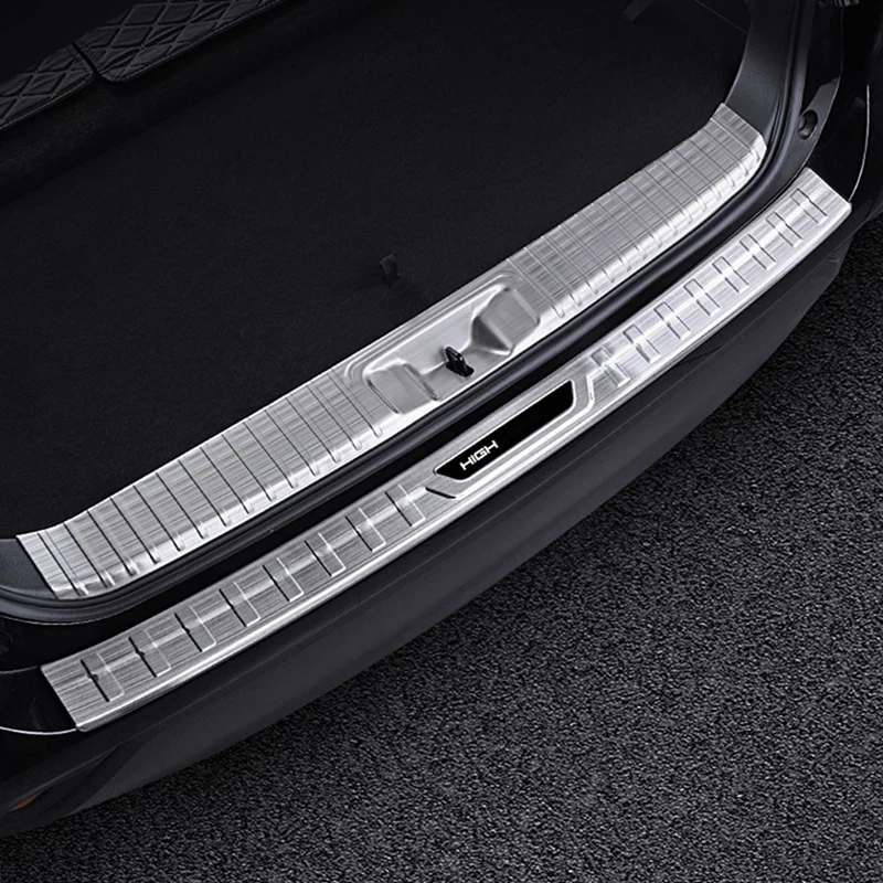 

Car Trunk Scuff Plate Decoration Cover Stainless Steel Protection Sticker Accessories For Toyota Highlander XU70 2019-2023