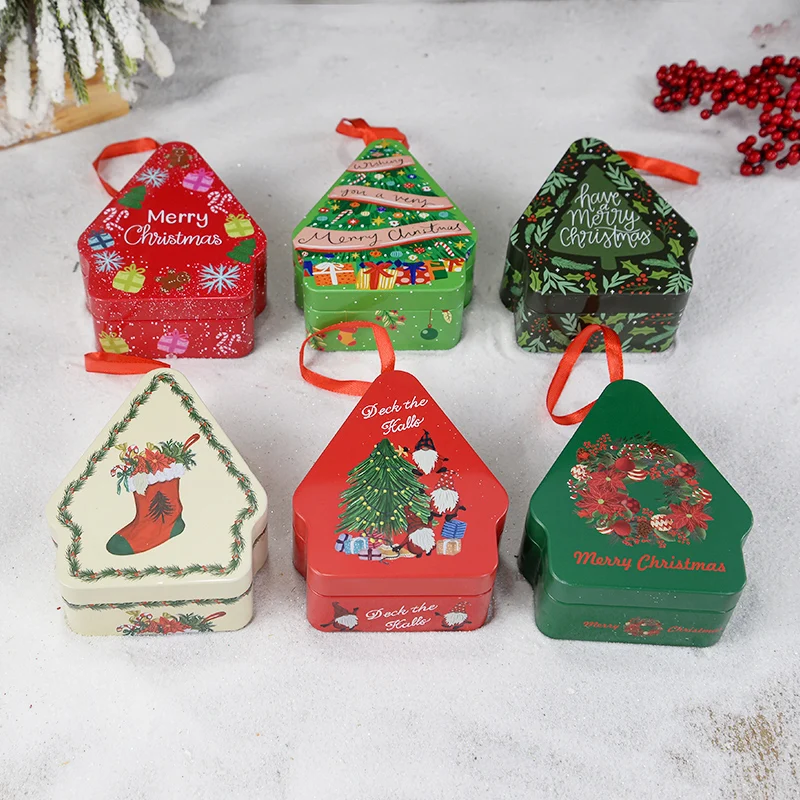 6-цветная банка для рождественской елки праздничные мультяшные металлические