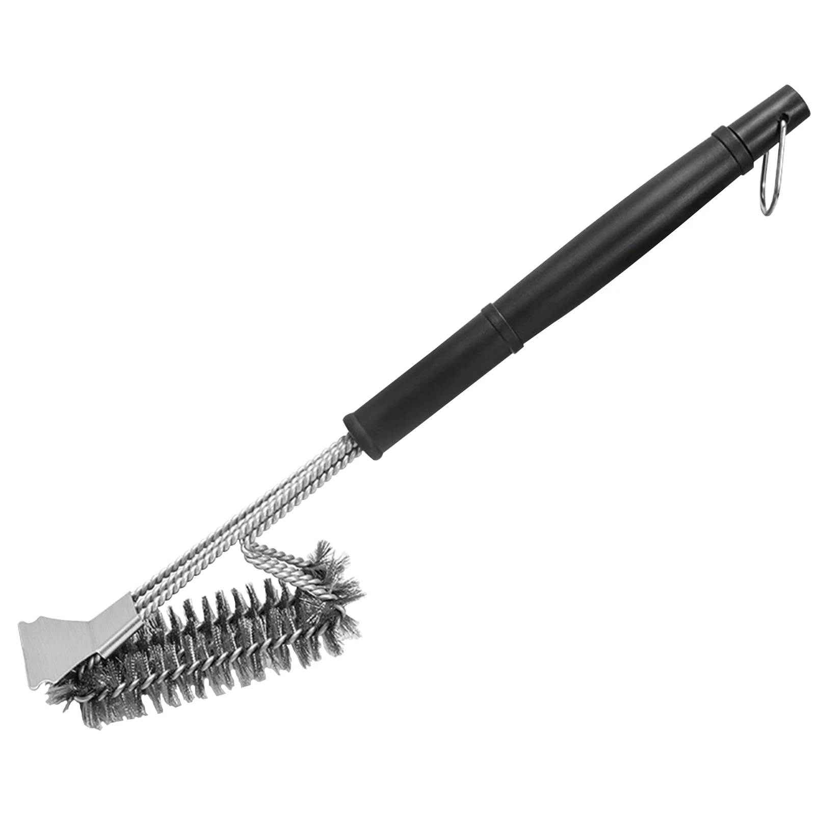 

Ergonomic Stainless Steel Bristle Oven Home Long Handle Tools Outdoor Barbecue Wire BBQ Grate Scraper Grill Cleaning Brush